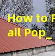 How to Fix a _Nail Pop_ Before It Becomes a Leak